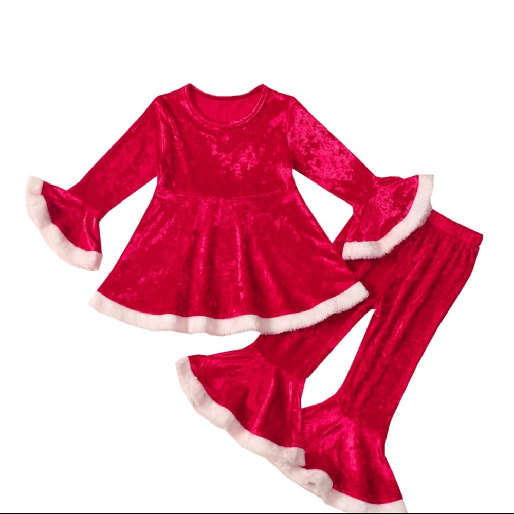 “Angel” Christmas ❤️🤍 Wide Leg Set